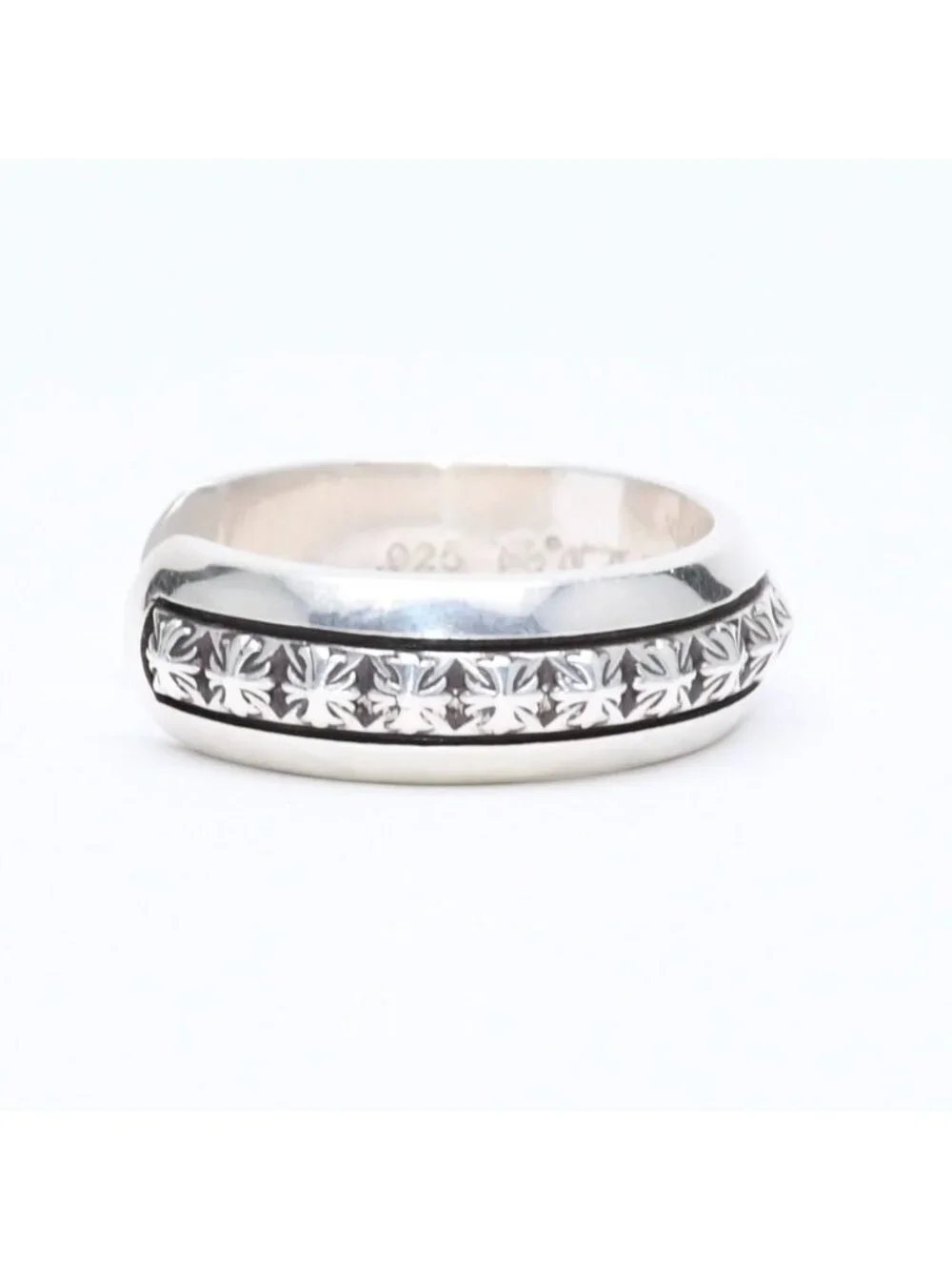Chrome Hearts CH Plus Pyramid Open Band CH Ring